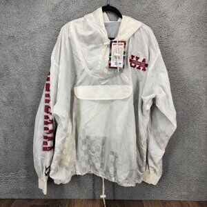 Crimson Tide Alabama UA Two Hype Men's Large White Pullover Hooded Anorak Jacket